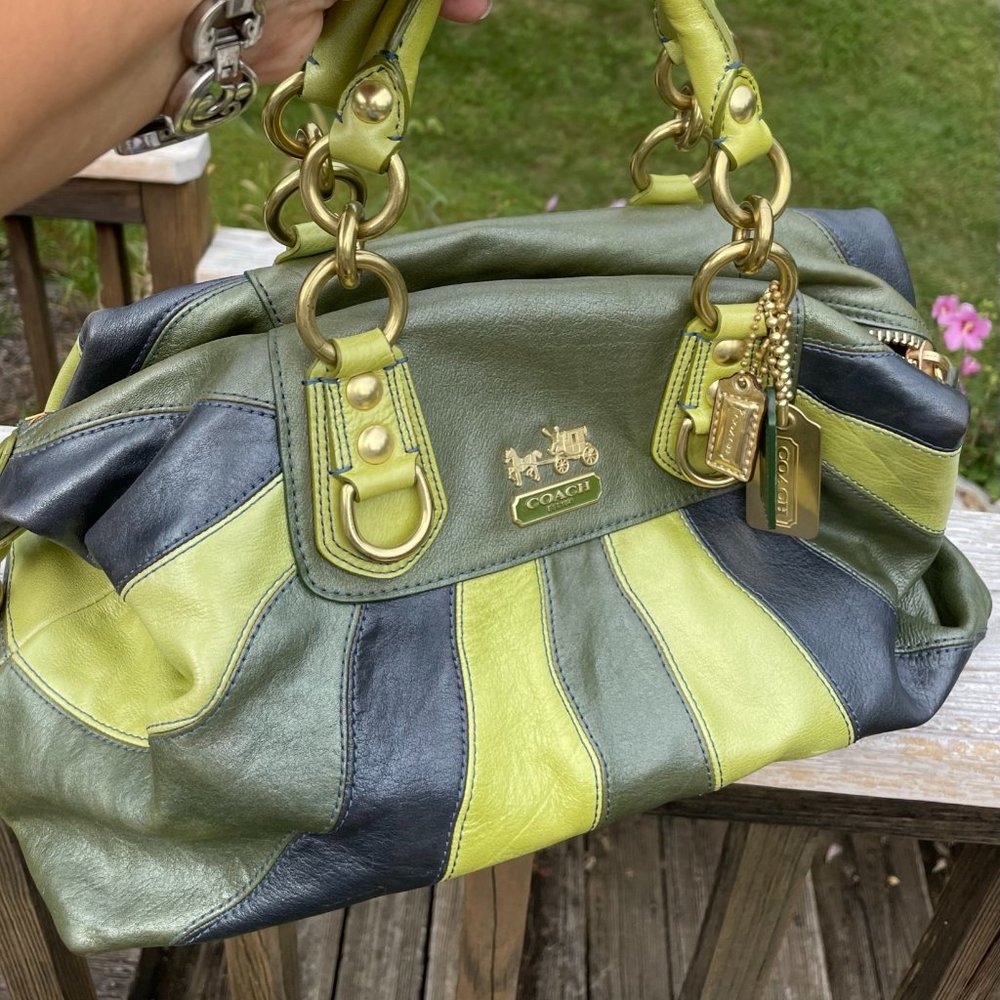 LIMITED EDITION- COACH Green Leather Handbag